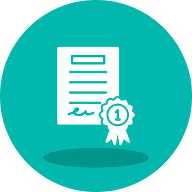 Sertifika. Web simgesi basit tasarım