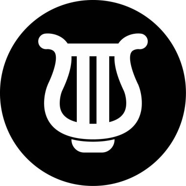 Lyre simgesinin vektör illüstrasyon tasarımı           