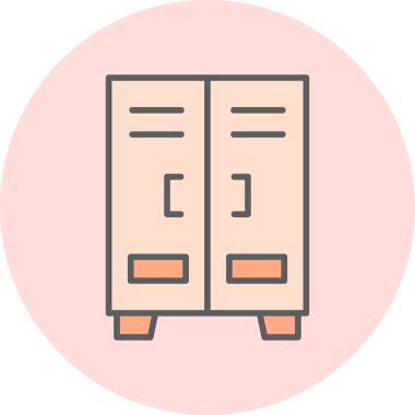 Dolap. Web simgesi basit illüstrasyon  