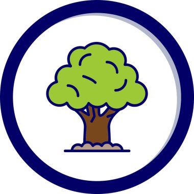 Ağaç. Web simgesi basit illüstrasyon 