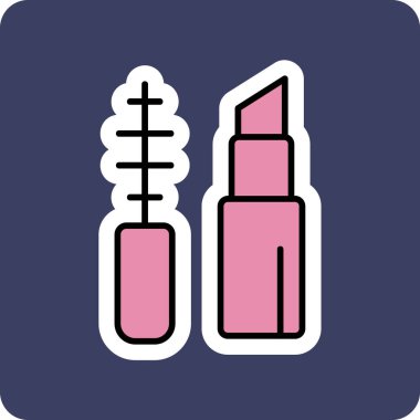 Makyaj Ağı simgesi basit illüstrasyon 