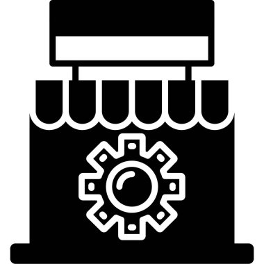 Pazar simgesinin vektör illüstrasyonu 