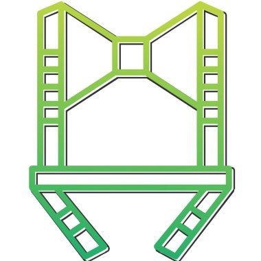 Göğüs koşum simgesinin web illüstrasyonu