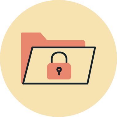 Güvenli Veri Web simgesi vektör illüstrasyonu 