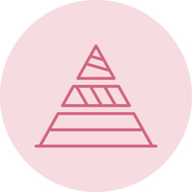 Piramit Grafik simgesi, vektör illüstrasyonu basit tasarım