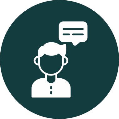 converstation simgesi, vektör illüstrasyonu basit tasarım