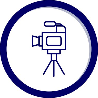 Film kamerası. Web simgesi basit illüstrasyon 