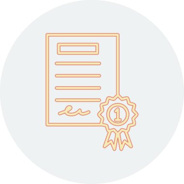 Sertifika. Web simgesi basit tasarım