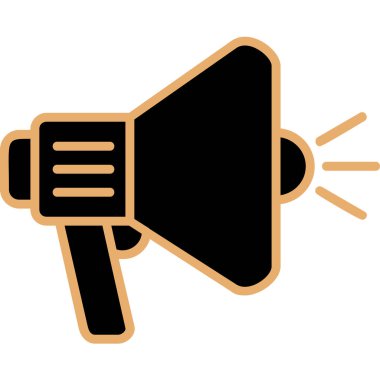 megafon web simgesi, vektör çizim 