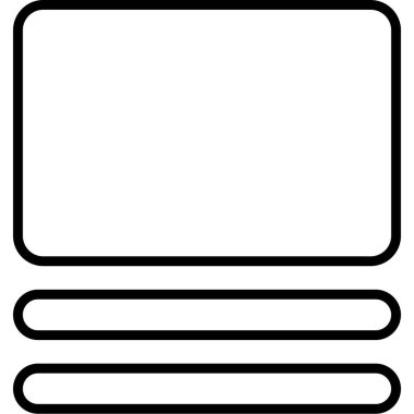 Dikdörtgen Simgesi Basit Vektör İllüstrasyonu