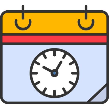 Zamanlama simgesi, vektör illüstrasyonu