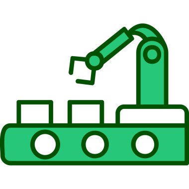 Otomasyon web simgesi, vektör illüstrasyonu