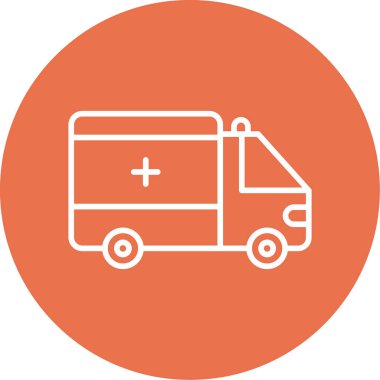 ambulans web simgesi basit tasarım 