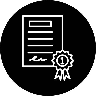 Sertifika. Web simgesi basit tasarım