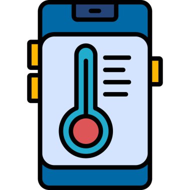 Sıcaklık web simgesi resimleme tasarımı