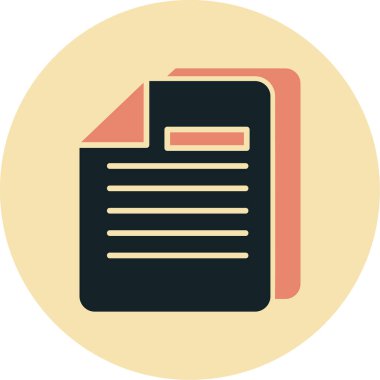 Belgeler. Web simgesi basit illüstrasyon