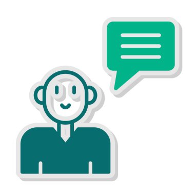 Topluluk Yöneticisi Web simgesi vektör illüstrasyonu