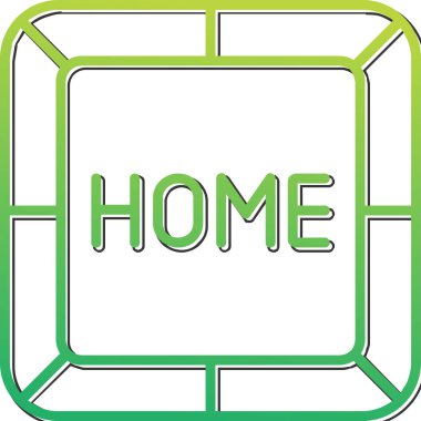 Eve. Web simgesi basit illüstrasyon