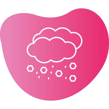 Hava durumu ikonu. Web için Hail vektör simgesinin basit illüstrasyonu          