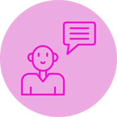 Topluluk Yöneticisi Web simgesi vektör illüstrasyonu