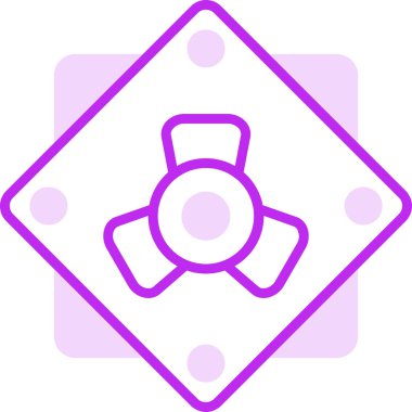 air fan simgesi, vektör illüstrasyonu basit tasarım