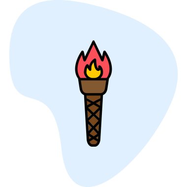 Meşalede yanan alev.