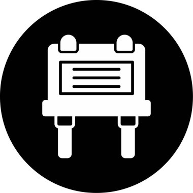 Poster ağ simgesi, vektör illüstrasyonu