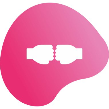 Eller simgesi, web basit illüstrasyon, saygı kavramı