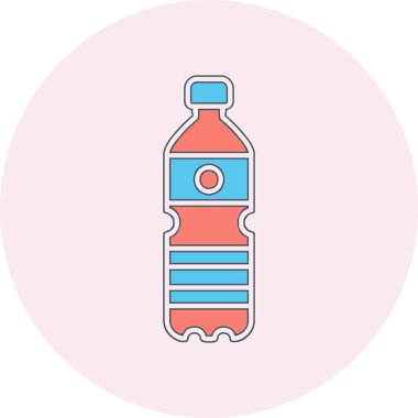 Su şişesi. Web simgesi basit illüstrasyon