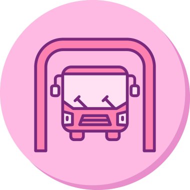 bus Underground renkli vektör simgesi