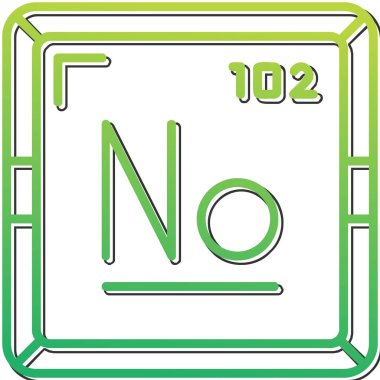 Periyodik tablo simgesinin Nobelium kimyasal elementi