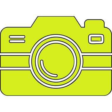 Fotoğraf makinesi simgesi, vektör illüstrasyonu. düz tasarım biçimi              