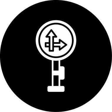 Yol İşaretinin vektör simgesi