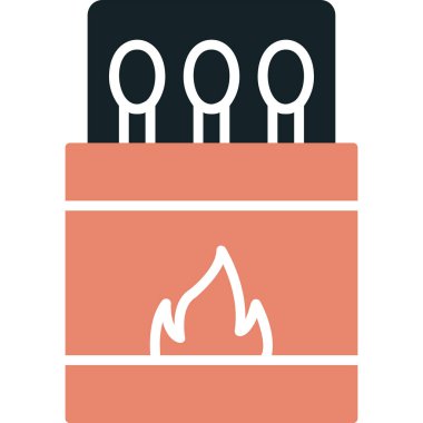 Kibrit. Web simgesi basit illüstrasyon 