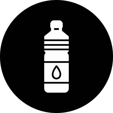 Su şişesi. Web simgesi basit illüstrasyon