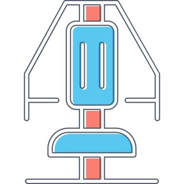 Chest Press makine simgesinin vektör illüstrasyonu