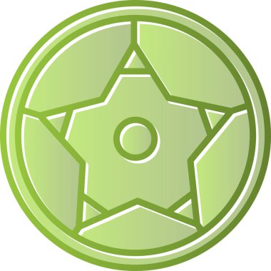 Futbol topu simgesi, vektör illüstrasyonu basit tasarım