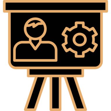 Proje Yönetimi düz simge vektör çizimi 