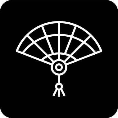 Çin fan web simgesi basit tasarım            