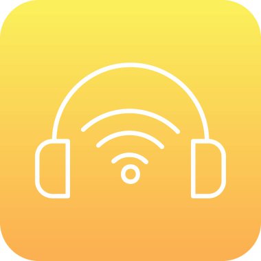 Çevrimiçi Podcast ikon vektör çizimi