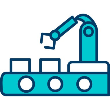 Otomasyon web simgesi, vektör illüstrasyonu