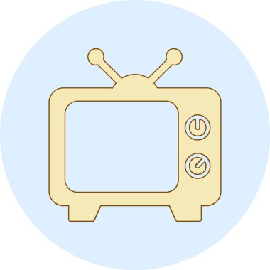 televizyon simgesi, basit vektör illüstrasyonu