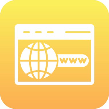 Web tarayıcı simgesi, vektör illüstrasyonu basit tasarım