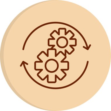 Otomasyon web simgesi, vektör illüstrasyonu