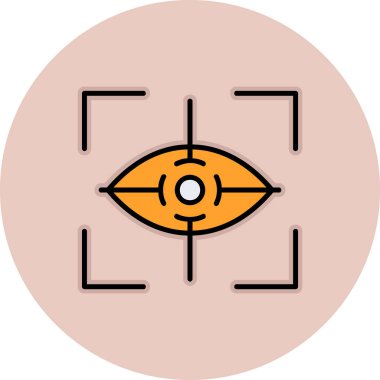 Göz. Web simgesi basit illüstrasyon