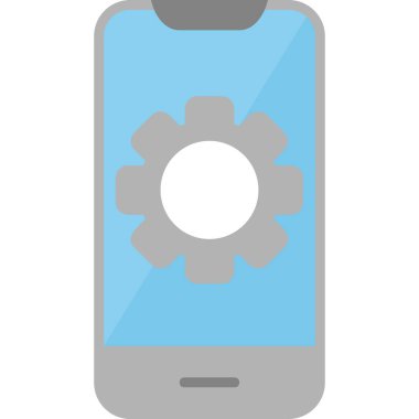 akıllı telefon ayarlama web simgesi vektör çizimi 