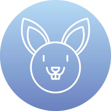 Tavşan. Web simgesi basit illüstrasyon 