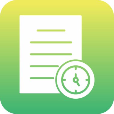 Zamanlama simgesi vektör çizimi alıştırması