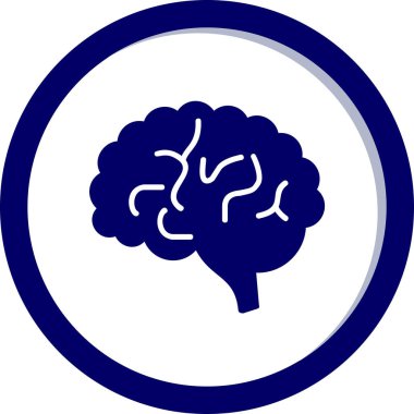 Beyin. Web simgesi basit illüstrasyon 