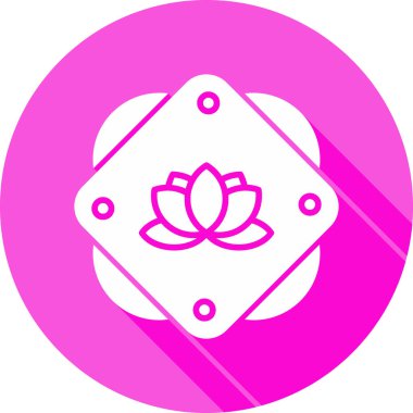 lotus. Web simgesi basit illüstrasyon